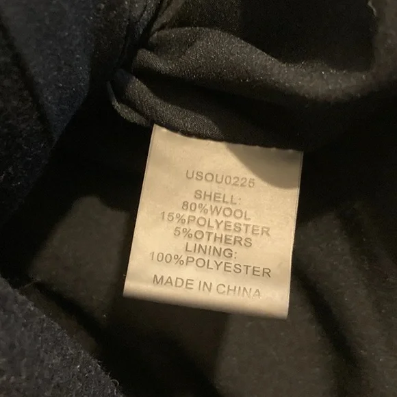 Universal Standard Wool Blend Color Block Pea Coat - Size M 18/20 - Picture 5 of 5